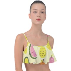 Graphic-fruit Frill Bikini Top by nate14shop