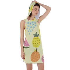 Graphic-fruit Racer Back Hoodie Dress by nate14shop