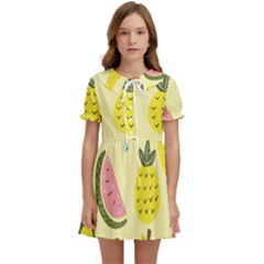 Graphic-fruit Kids  Sweet Collar Dress