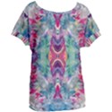 Painted flames symmetry IV Women s Oversized Tee View1