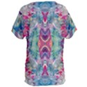 Painted flames symmetry IV Women s Oversized Tee View2