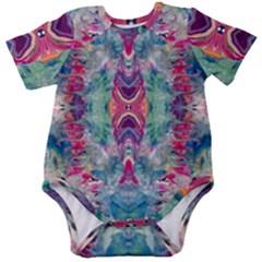 Painted Flames Symmetry Iv Baby Short Sleeve Onesie Bodysuit