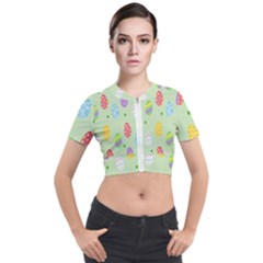 Eggs Short Sleeve Cropped Jacket by nate14shop