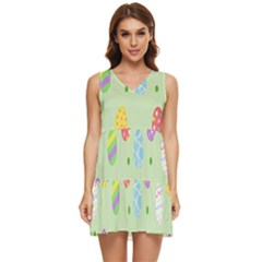 Eggs Tiered Sleeveless Mini Dress by nate14shop