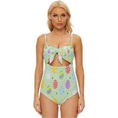 Eggs Knot Front One-piece Swimsuit