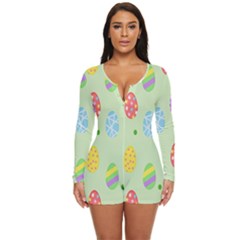 Eggs Long Sleeve Boyleg Swimsuit