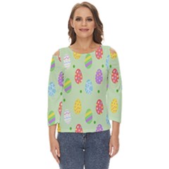 Eggs Cut Out Wide Sleeve Top