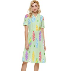 Eggs Button Top Knee Length Dress by nate14shop