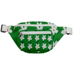 Flowers-green-white Fanny Pack