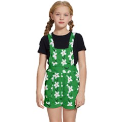 Flowers-green-white Kids  Short Overalls by nate14shop