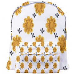 Flowers-gold-white Giant Full Print Backpack by nate14shop