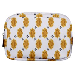 Flowers-gold-white Make Up Pouch (small) by nate14shop