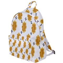 Flowers-gold-white The Plain Backpack by nate14shop