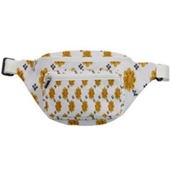 Flowers-gold-white Fanny Pack