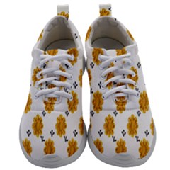 Flowers-gold-white Mens Athletic Shoes by nate14shop