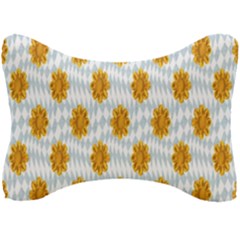 Flowers-gold-blue Seat Head Rest Cushion