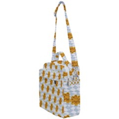 Flowers-gold-blue Crossbody Day Bag