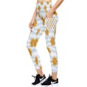 Flowers-gold-blue Pocket Leggings  View3