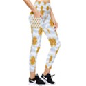 Flowers-gold-blue Pocket Leggings  View4