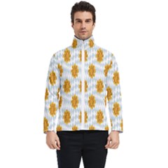 Flowers-gold-blue Men s Bomber Jacket