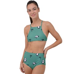 Pandas High Waist Tankini Set by nate14shop