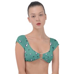 Pandas Cap Sleeve Ring Bikini Top by nate14shop