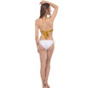 Mustard Cross Front Halter Bikini Top View2