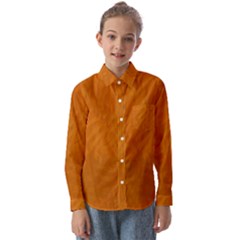 Orange Kids  Long Sleeve Shirt by nate14shop