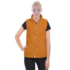 Orange Women s Button Up Vest