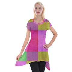 Paper-calor Short Sleeve Side Drop Tunic