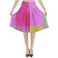 Paper-calor Flared Midi Skirt