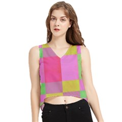 Paper-calor V-neck Cropped Tank Top