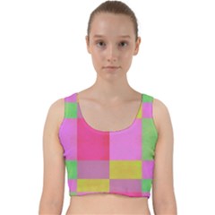 Paper-calor Velvet Racer Back Crop Top