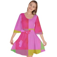 Paper-calor Velour Kimono Dress