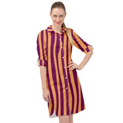 Images Ffiio,tiger Long Sleeve Mini Shirt Dress