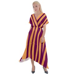 Images Ffiio,tiger Cross Front Sharkbite Hem Maxi Dress