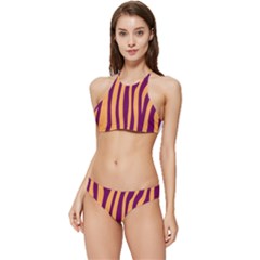 Images Ffiio,tiger Banded Triangle Bikini Set