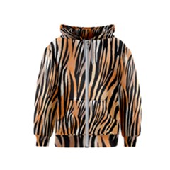 Seamless Zebra Stripe Kids  Zipper Hoodie