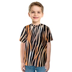 Seamless Zebra Stripe Kids  Sport Mesh Tee