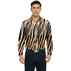 Seamless Zebra Stripe Men s Long Sleeve  Shirt by nate14shop