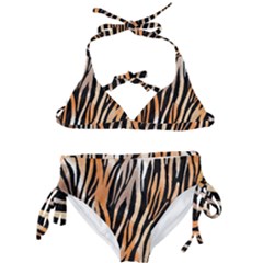 Seamless Zebra Stripe Kids  Classic Bikini Set by nate14shop