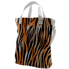 Seamless Zebra Stripe Canvas Messenger Bag by nate14shop