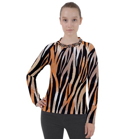 Seamless Zebra Stripe Women s Pique Long Sleeve Tee by nate14shop