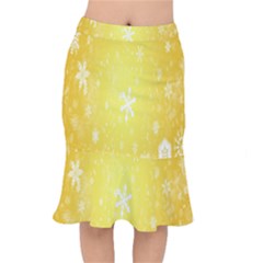 Snowflakes Short Mermaid Skirt