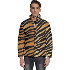 Greenhouse-fabrics-tiger-stripes Men s Puffer Bubble Jacket Coat by nate14shop