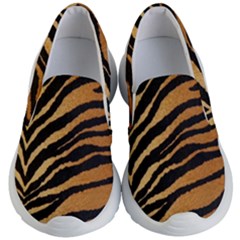 Greenhouse-fabrics-tiger-stripes Kids Lightweight Slip Ons by nate14shop