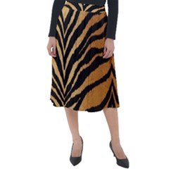 Greenhouse-fabrics-tiger-stripes Classic Velour Midi Skirt  by nate14shop