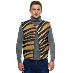 Greenhouse-fabrics-tiger-stripes Men s Short Button Up Puffer Vest	 by nate14shop