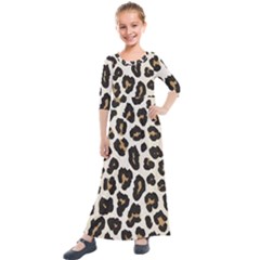 Tiger002 Kids  Quarter Sleeve Maxi Dress by nate14shop