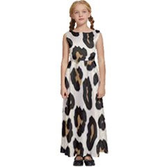 Tiger002 Kids  Satin Sleeveless Maxi Dress